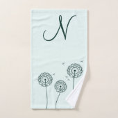 Minimalistische munt witte paardenbloem monogram b bad handdoek (Handdoek)