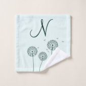 Minimalistische munt witte paardenbloem monogram b bad handdoek (Wasdoekje)