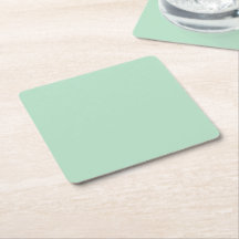 Minimalistische Muntgroene Papieren Onderzetter