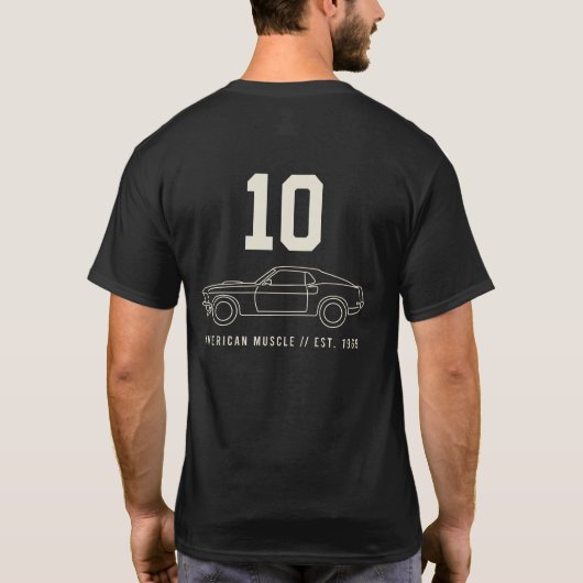 Minimalistische Muscle No 10 Blockcore T-shirt (Achterkant)