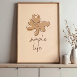 Minimalistische Muurkunst voor het Simpele Leven Poster