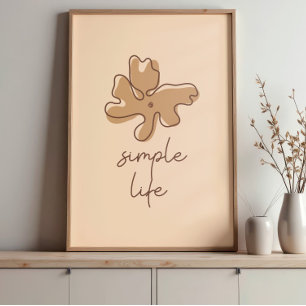 Minimalistische Muurkunst voor het Simpele Leven Poster