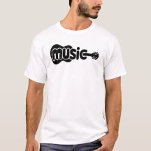 Minimalistische muziek gitaar T-shirt | Coole muzi