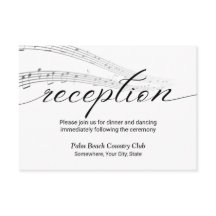 Minimalistische muzieknoten Elegante trouwreceptie