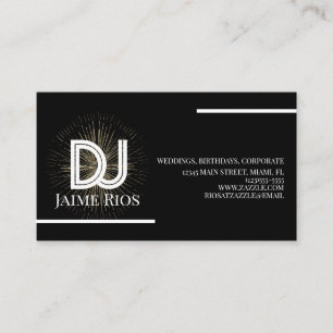 Minimalistische muziekproducer Black Gold Visiteka Visitekaartje