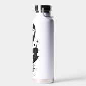 Minimalistische muzikale vioolsleutel kunst - Saxo Waterfles (Links)