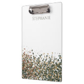 Minimalistische naam aardetone confetti klembord (Links)