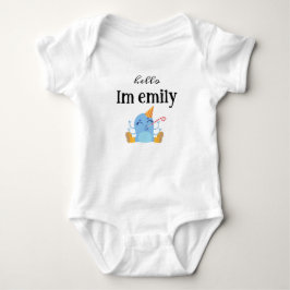 Minimalistische naam baby meisje / grappig romper