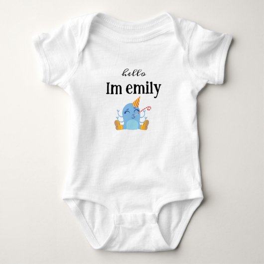 Minimalistische naam baby meisje / grappig romper (Voorkant)