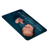 Minimalistische naam babyjongen Foto geboorteaanko Magneet (Rechterzijde)