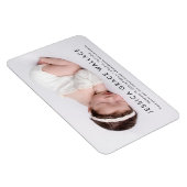 Minimalistische naam babymeisje Foto geboorteaanko Magneet (Rechterzijde)