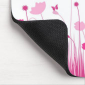 Minimalistische naam Pink and White Poppies Meadow Muismat (Hoek)