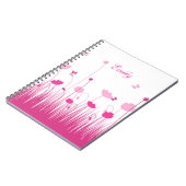 Minimalistische naam Pink and White Poppies Meadow Notitieboek (Linkerzijde)