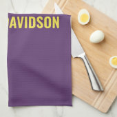 Minimalistische naam Professional Indigo & Geel Theedoek (Quarter Fold)