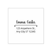 Minimalistische naam retouradres stempel in script (Afrduk)