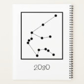 Minimalistische naam van de dierentuin Aquarius Planner (Achterkant)