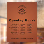 Minimalistische naamgeving voor kleine bedrijven O Raamsticker (Vel 2)