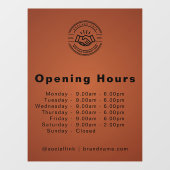 Minimalistische naamgeving voor kleine bedrijven O Raamsticker (Vel)