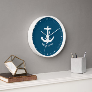 Minimalistische Naamse Oceaan Blauwe Bootnaam
