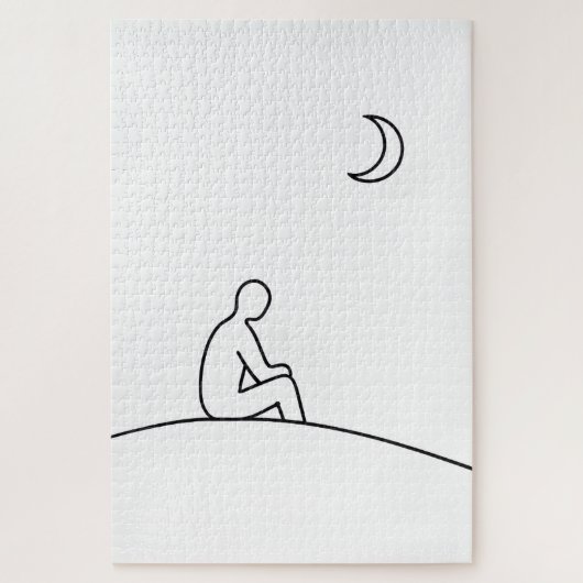 Minimalistische nachtreflectiepuzzel legpuzzel (Verticaal)
