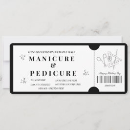 Minimalistische nagel manicure & pedicure tegoedbo kaart