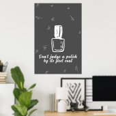 Minimalistische Nagelsalon Poster (Thuiskantoor)