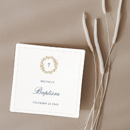 Minimalistische naïeve babyjongen Baptisme Christe Servet