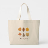Minimalistische najaarbomen grote tote bag (Achterkant)
