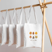 Minimalistische najaarstructuur en pompoen tote bag