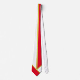 Minimalistische namaak goud rood wit stropdas