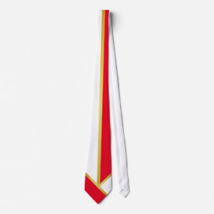 Minimalistische namaak goud rood wit stropdas