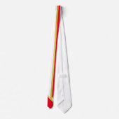 Minimalistische namaak goud rood wit stropdas (Achterkant)