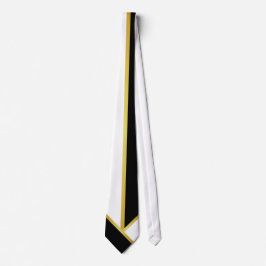Minimalistische namaak goud zwart wit stropdas