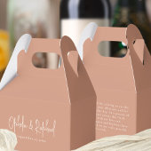 Minimalistische namen Dank u Crème Terracotta Bedankdoosjes