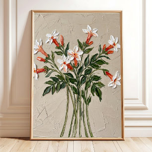 Minimalistische Narcis Muur Kunst - Canvas Print