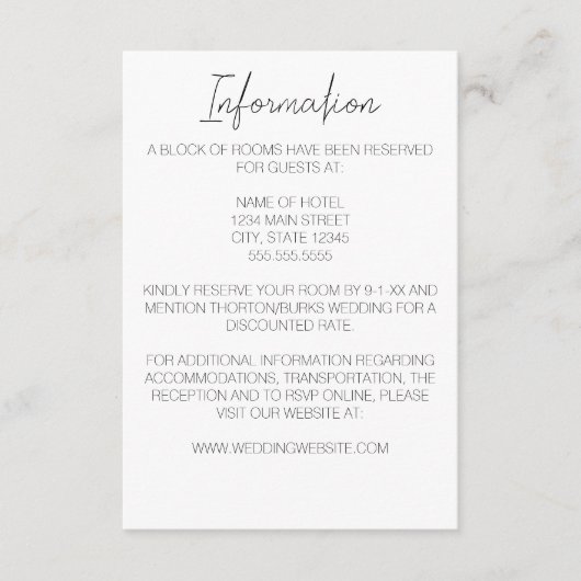 Minimalistische Narcissus Wedding Enclosure Kaart (Voorkant)