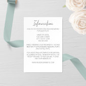 Minimalistische Narcissus Wedding Enclosure Kaart