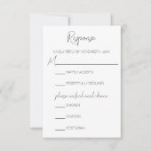 Minimalistische Narcissus Wedding RSVP Kaart (Voorkant)