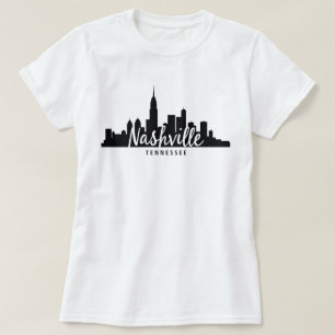 Minimalistische Nashville Skyline, stad Tennessee T-shirt