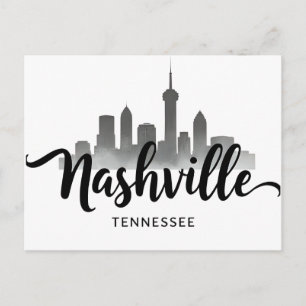 Minimalistische Nashville Skyline, Tennessee Stad Briefkaart