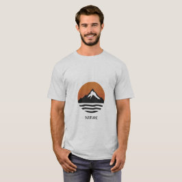 Minimalistische natuur berg zonsondergang grafisch t-shirt