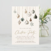 Minimalistische Natuur Eenvoudig Rustiek Kerstfees Kaart (Staand voorkant)