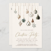 Minimalistische Natuur Eenvoudig Rustiek Kerstfees Kaart (Voorkant / Achterkant)