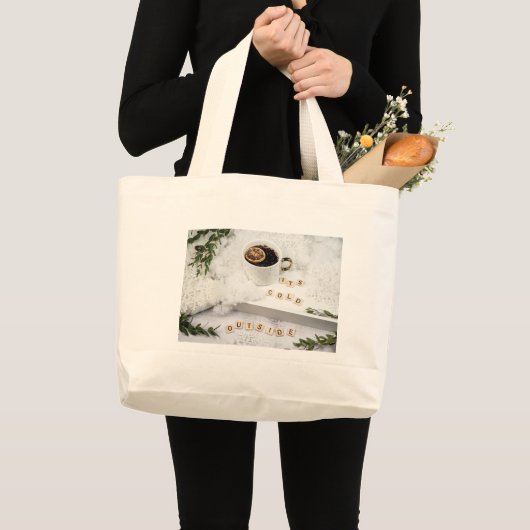 Minimalistische natuur landschap canvas tas (Voorkant (product))