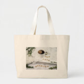 Minimalistische natuur landschap canvas tas (Voorkant)