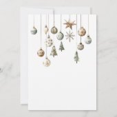 Minimalistische Natuur Rustiek Eenvoudig Kerstfees Kaart (Achterkant)