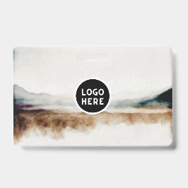 Minimalistische Natuurlijke Aquarel Abstract Patro Badge