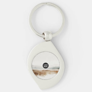 Minimalistische Natuurlijke Aquarel Abstract Patro Sleutelhanger