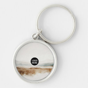 Minimalistische Natuurlijke Aquarel Abstract Patro Sleutelhanger