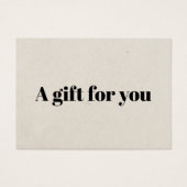 Minimalistische natuurlijke papiertextuur licht be visitekaartje (Voorkant)